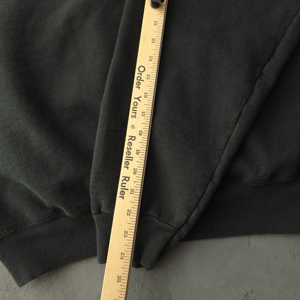 Vintage 90s Fruit of the Loom Black Sweatshirt XXL Canada Flag Heavyweight - Picture 10 of 11